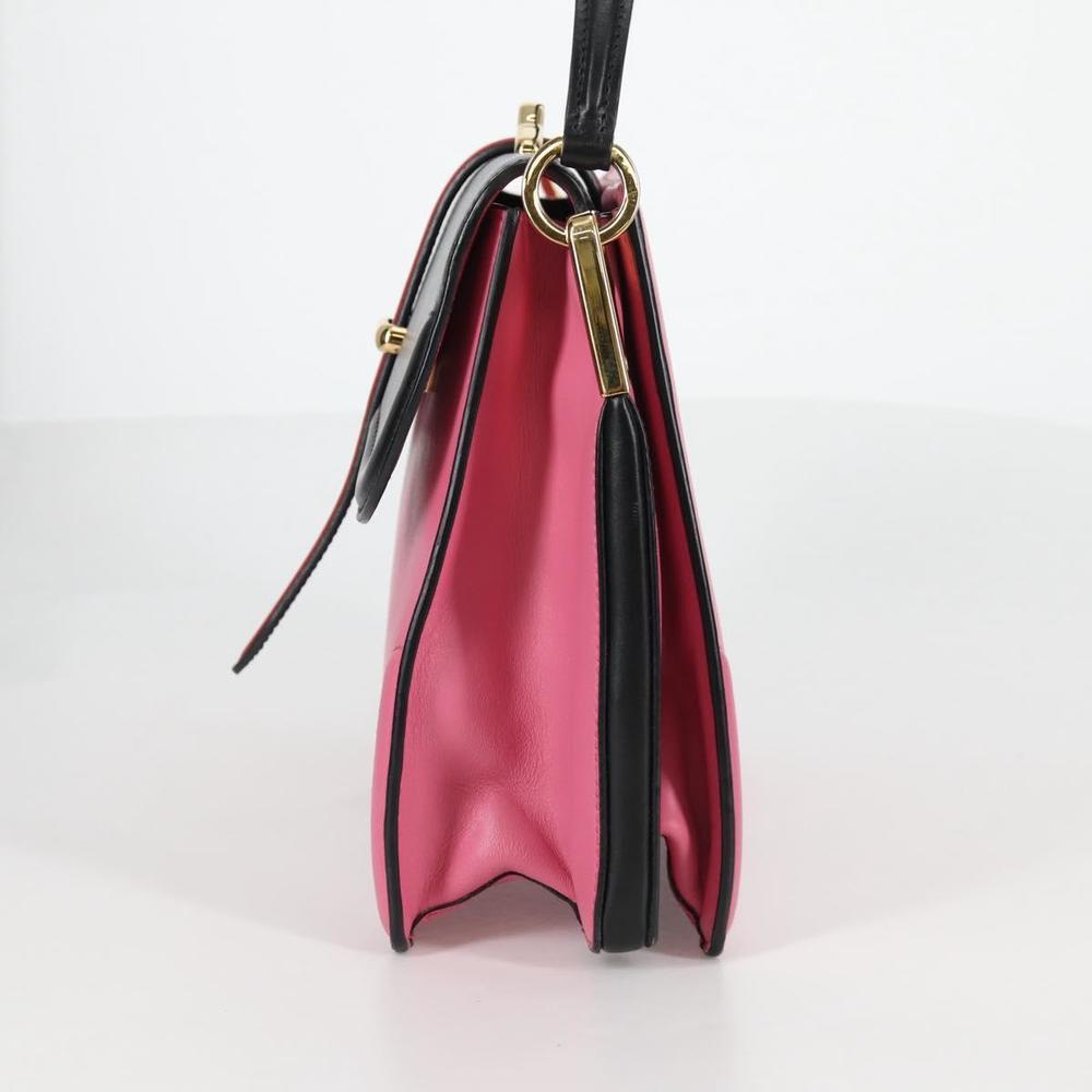 PRADA Bell Hand Bag Leather 2way Pink Gold Auth 141818M - Picture 3 of 16